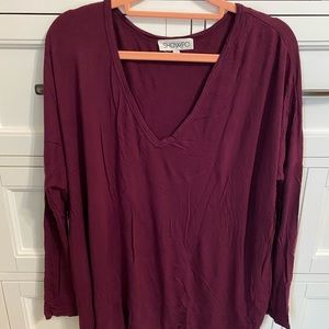 Showpo size 8 berry long sleeve top